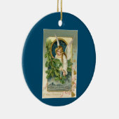 ヴィンテージ天使とメッセージ セラミックオーナメント (右)