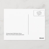 ヴィンテージ天使と紫の十字架 ポストカード (裏面)