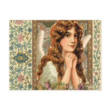 ヴィンテージ天使と花