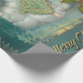 ヴィンテージ天使のクリスマス ラッピングペーパー (角)