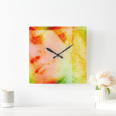 ヴィンテージ天使の像の顔の正方形の壁時計 スクエア壁時計 (ホーム)