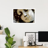 ヴィンテージ天使の像顔ポスグランジター ポスター (ホームオフィス)