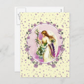 ヴィンテージ天使の宗教復活祭 シーズンポストカード (正面/裏面)