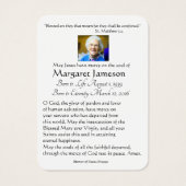 ヴィンテージ天使カトリック葬儀記念聖札 (裏面)