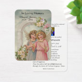 ヴィンテージ天使カトリック葬儀記念聖札 (デスク)