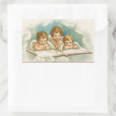 ヴィンテージ天使クリスマスの祭日シール 長方形シール (バッグ)