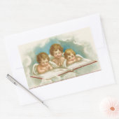 ヴィンテージ天使クリスマスの祭日シール 長方形シール (封筒)