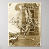 ヴィンテージ天使セピアポスター ポスター (正面)