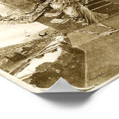 ヴィンテージ天使セピアポスター ポスター (角)