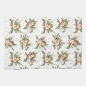 ヴィンテージ天使パターン キッチンタオル (横)