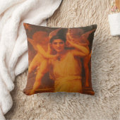 ヴィンテージ天使姿装飾用クッション クッション (ブランケット)