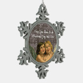 ヴィンテージ天使 スノーフレークピューターオーナメント (左)