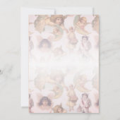 ヴィンテージ天使 |金ゴールドクロスガールの確認 招待状 (裏面)