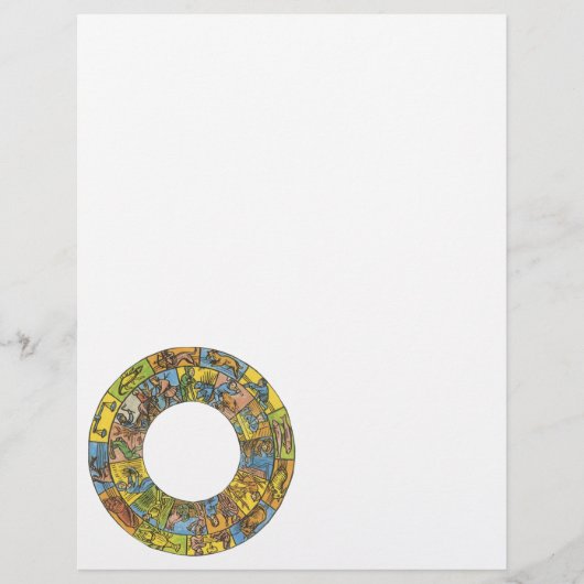 ヴィンテージ天占星術の〔占星術の〕十二宮図 (正面)