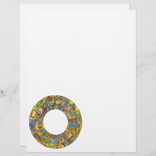 ヴィンテージ天占星術の〔占星術の〕十二宮図 (正面/裏面)