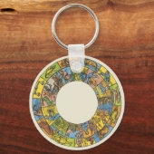 ヴィンテージ天占星術の〔占星術の〕十二宮図 キーホルダー (裏面)