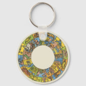 ヴィンテージ天占星術の〔占星術の〕十二宮図 キーホルダー (裏面)