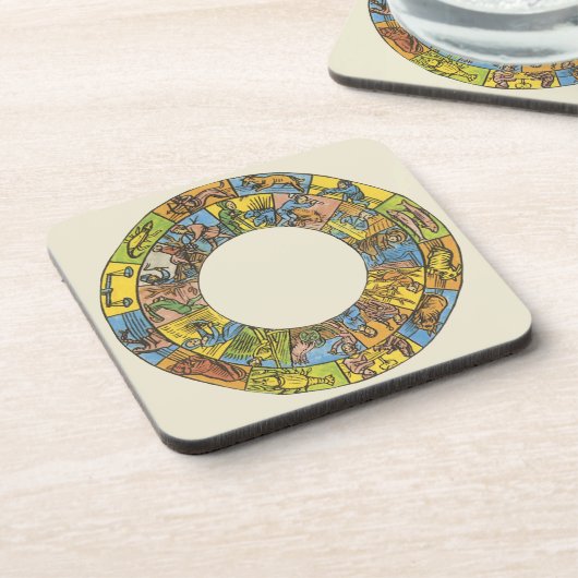 ヴィンテージ天占星術の〔占星術の〕十二宮図 コースター (左側)