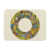 ヴィンテージ天占星術の〔占星術の〕十二宮図 マグネット (横)