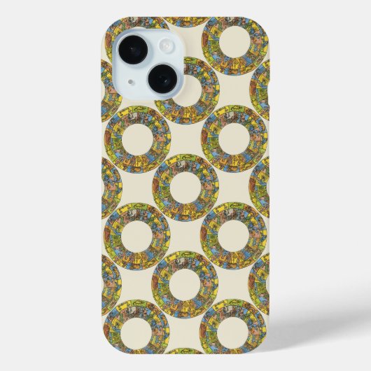 ヴィンテージ天占星術の〔占星術の〕十二宮図 Case-Mate iPhoneケース (裏面)