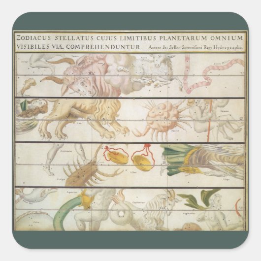 ヴィンテージ天文学ジョン・セラー スクエアシール (正面)