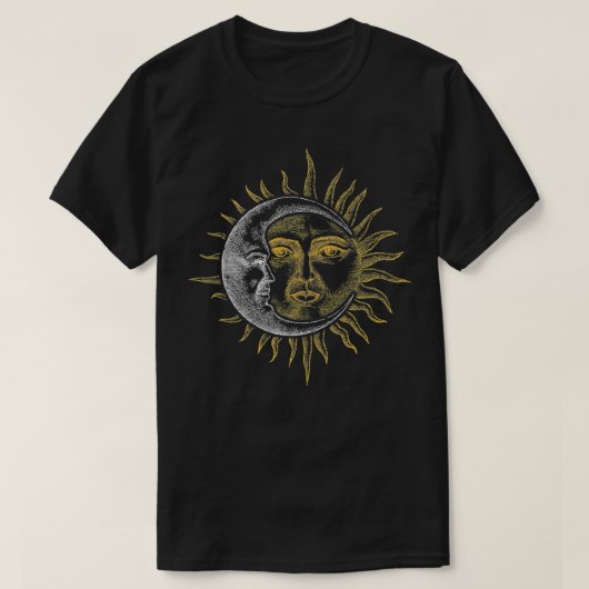 ヴィンテージ天文学スターズサンムーン惑星宇宙飛行士 Tシャツ (デザイン正面)