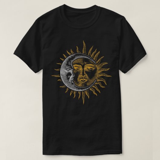 ヴィンテージ天文学スターズサンムーン惑星宇宙飛行士 Tシャツ (デザイン正面)