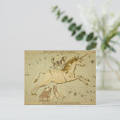 ヴィンテージ天文学モノセロスユニコーン ポストカード (スタンド正面)