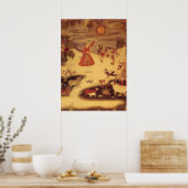 ヴィンテージ天文学，アンティークアジア天文学 ポスター (キッチン)