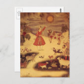 ヴィンテージ天文学，アンティークアジア天文学 ポストカード (正面/裏面)