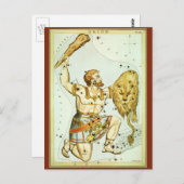 ヴィンテージ天文学、オリオン星座 ポストカード (正面/裏面)