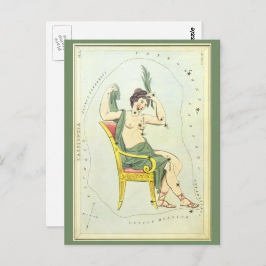 ヴィンテージ天文学,カシオペア星団 ポストカード (正面/裏面)