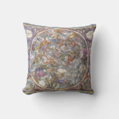 ヴィンテージ天文学、キリスト教の星座の地図 クッション (正面)