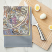ヴィンテージ天文学，キリスト教星座の地図 キッチンタオル (四つ折り)