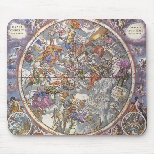 ヴィンテージ天文学,キリスト教星座の地図 マウスパッド (正面)