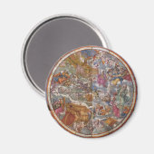 ヴィンテージ天文学，キリスト教星座の地図 マグネット (正面/裏面)