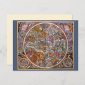 ヴィンテージ天文学,キリスト教星座の地図 招待状 (正面/裏面)