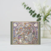 ヴィンテージ天文学，キリスト教星座の地図 招待状 (スタンド正面)