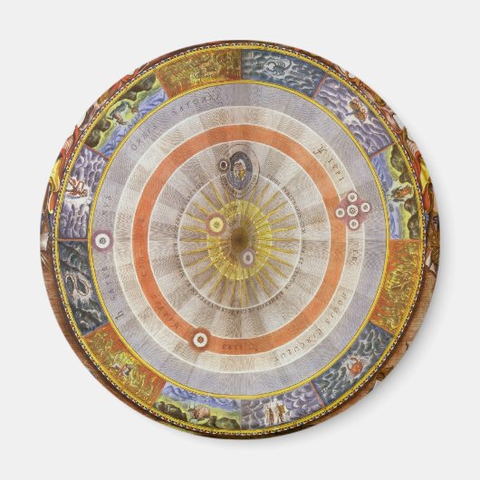 ヴィンテージ天文学 コペルニクス天球図 マグネット (正面)