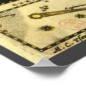 ヴィンテージ天文学，ステラマグラム，天の星 ポスター (角)