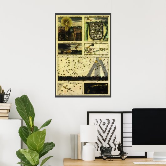 ヴィンテージ天文学，ステラマグラム，天の星 ポスター (ホームオフィス)