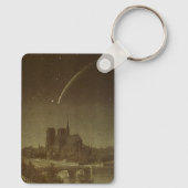 ヴィンテージ天文学，パリ上空のドナティ彗星， 1858 キーホルダー (裏面)