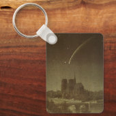 ヴィンテージ天文学，パリ上空のドナティ彗星， 1858 キーホルダー (正面)