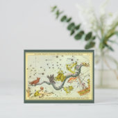 ヴィンテージ天文学、ヒドラヘビ星座星座 ポストカード (スタンド正面)