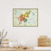 ヴィンテージ天文学,ペルセウスとメドゥーサ岬 ポスター (キッチン)