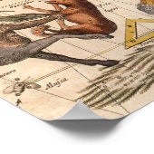 ヴィンテージ天文学,ヨハネス・ヴァン・ケウレンのスターマップ ポスター (角)