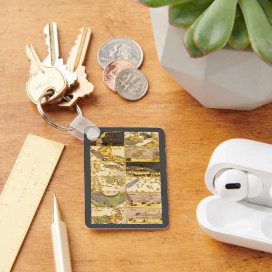 ヴィンテージ天文学、レトロな星座の星 キーホルダー (デスク)