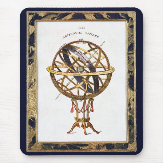 ヴィンテージ天文学、人工またはアルミラリー球体 マウスパッド (正面)