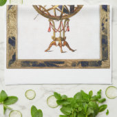 ヴィンテージ天文学、人工球体または肘状球体 キッチンタオル (折り畳み)