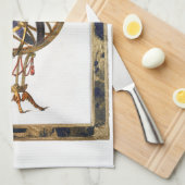 ヴィンテージ天文学、人工球体または肘状球体 キッチンタオル (四つ折り)